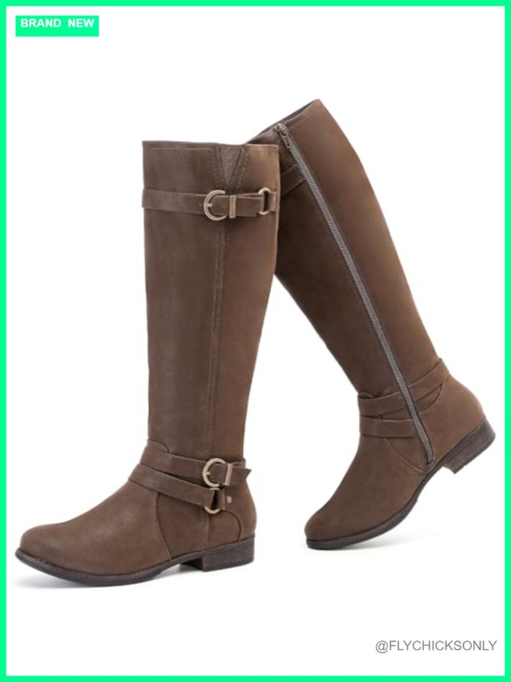 Ruiee Women's Knee High Boots Tall Fashion Faux Leather Winter